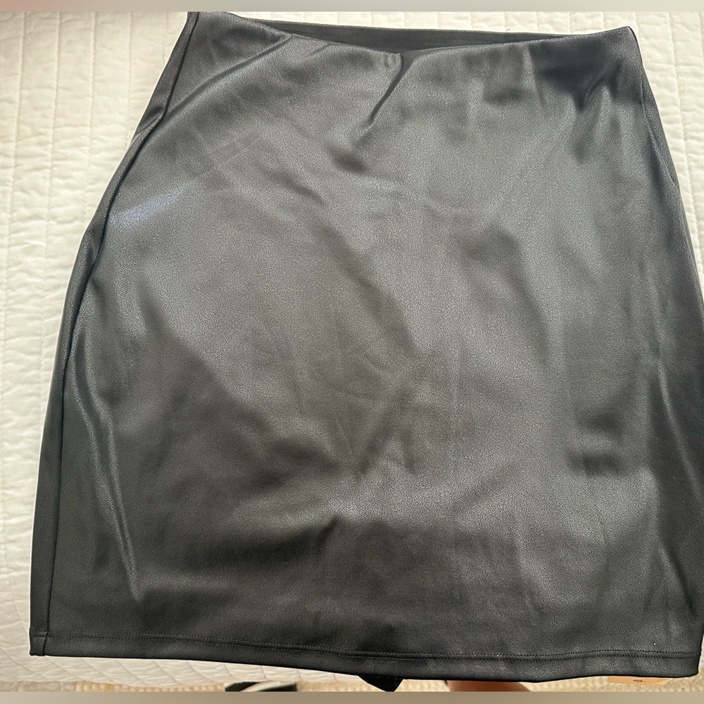 Black Asymmetrical A-Line Mini Skirt with Built-In Shorts